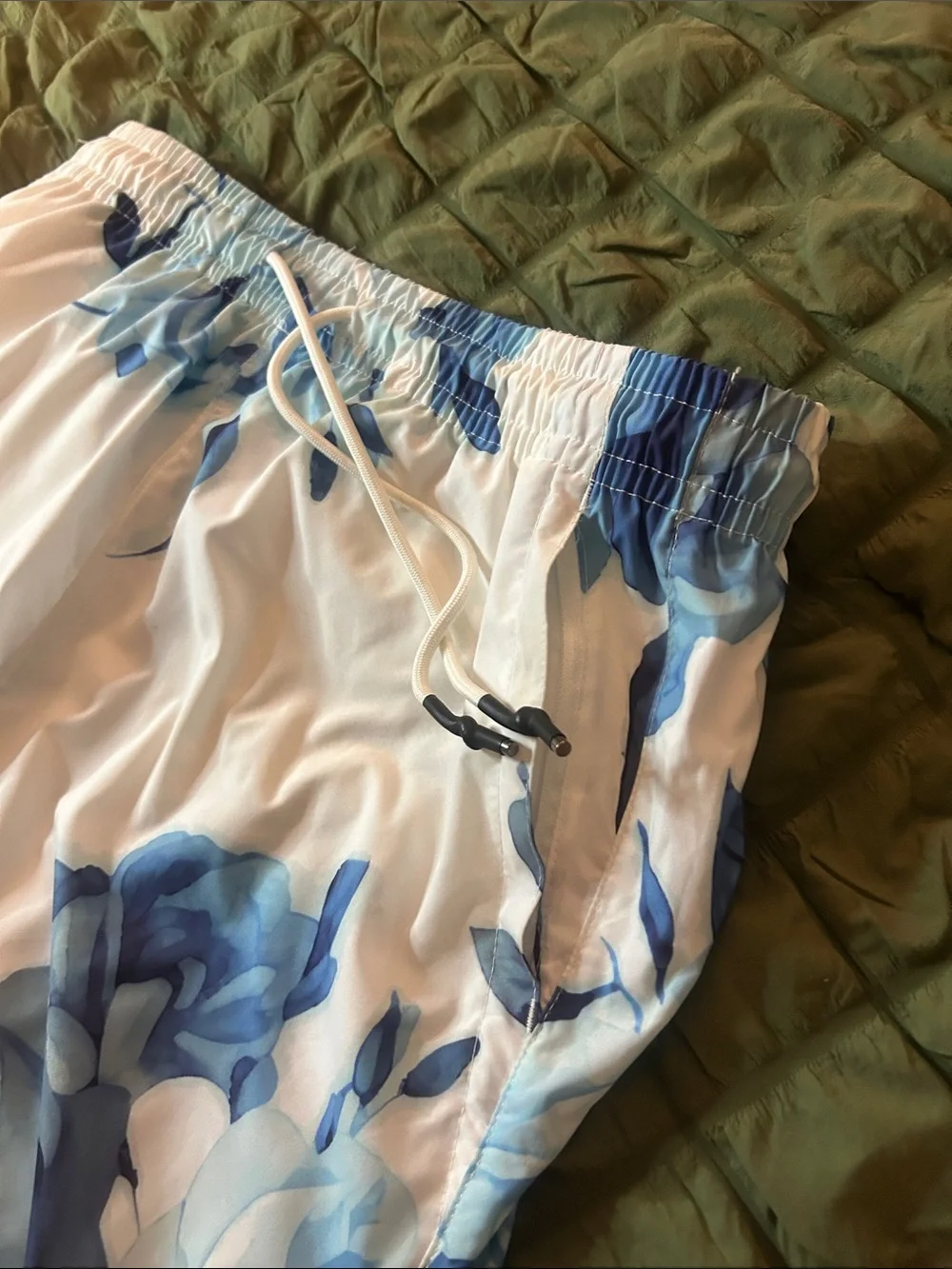 Legacy edition, Jordan Craig  White & Blue Floral men Swim Shorts